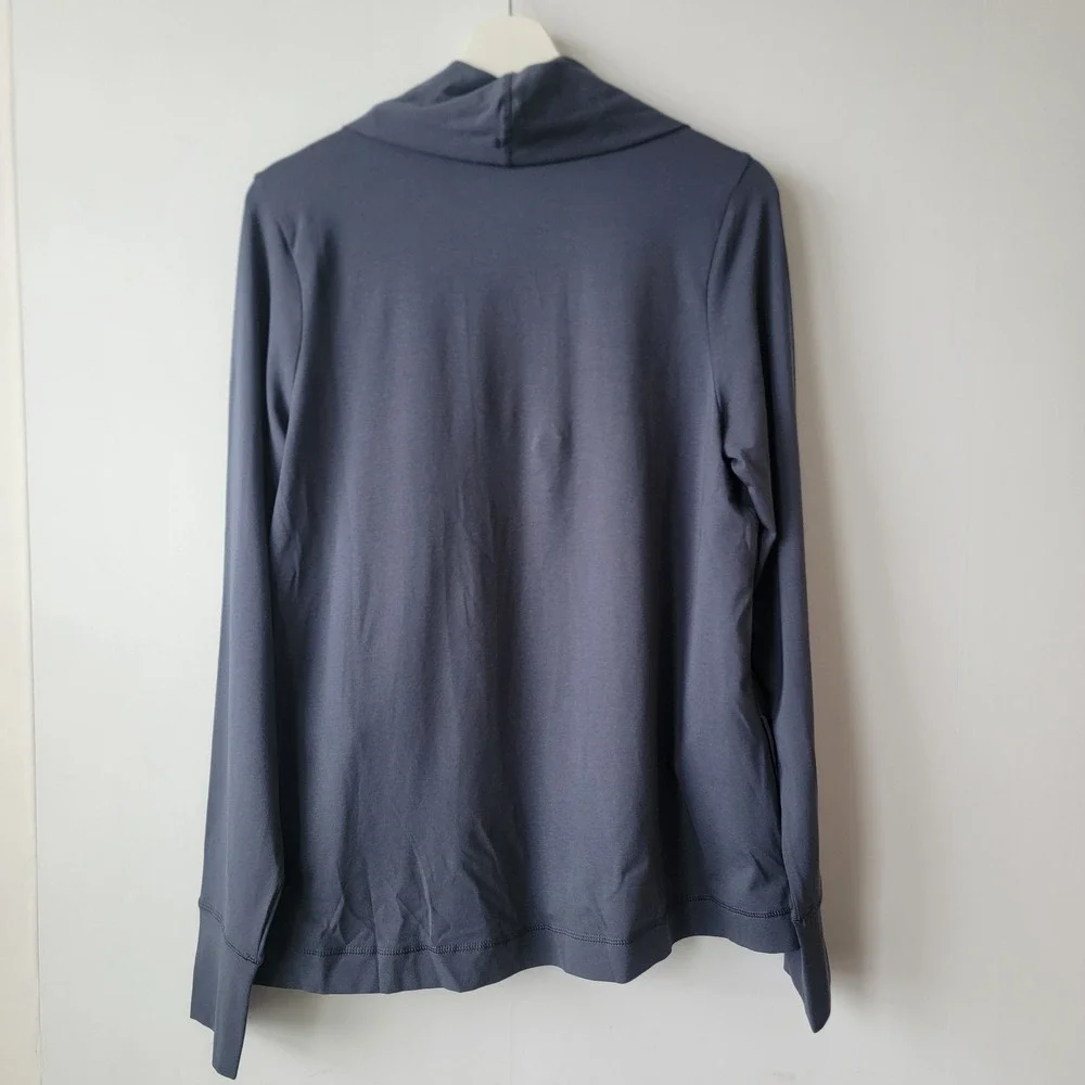 Pact women's Organic Luxe Essential Swing Cardigan size M Navy long sleeve - Picture 2 of 8
